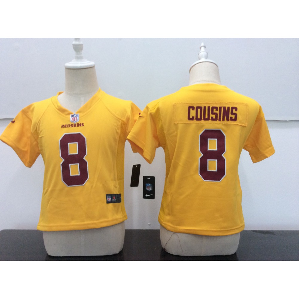 ToddlerWashington Redskins #8 Kirk Cousins Gold Stitched NFL Jersey