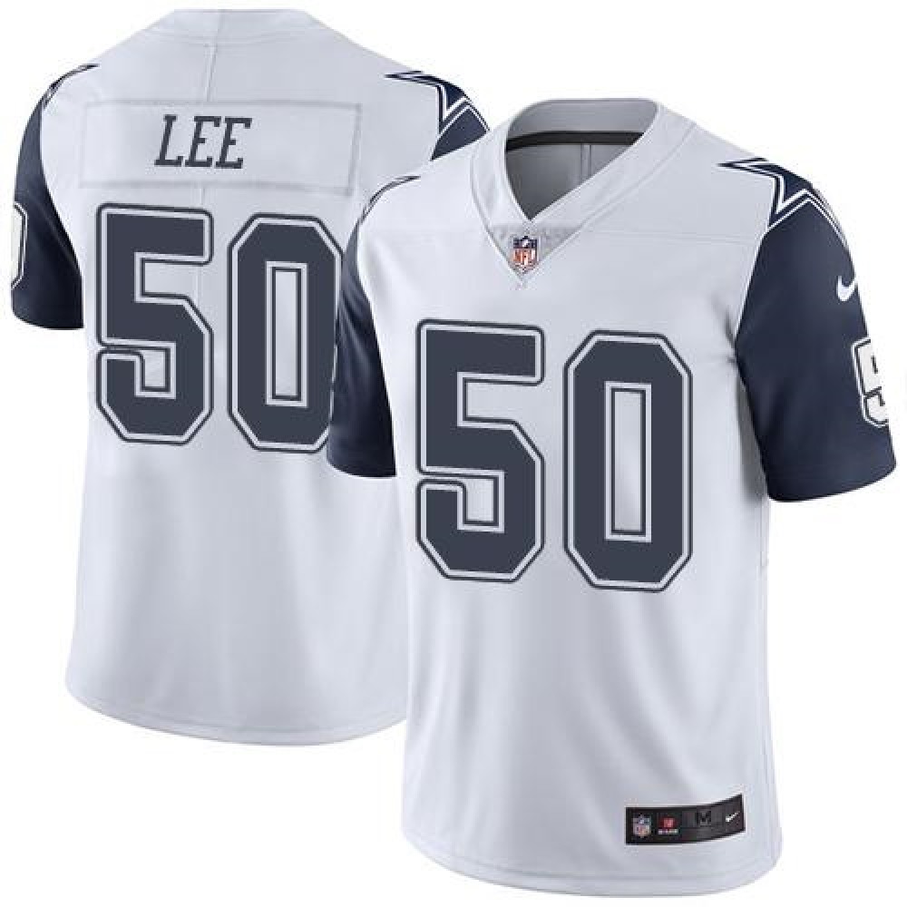 Cowboys #50 Sean Lee White Men's Stitched NFL Limited Rush Jersey