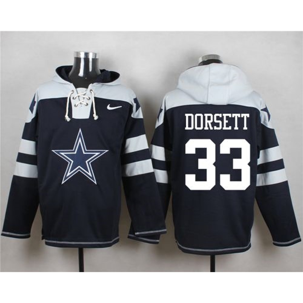 Cowboys #33 Tony Dorsett Navy Blue Player Pullover NFL Hoodie