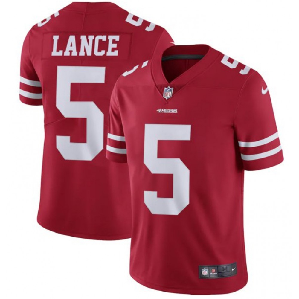 Youth San Francisco 49ers #5 Trey Lance Red Vapor Untouchable Limited Stitched Jersey
