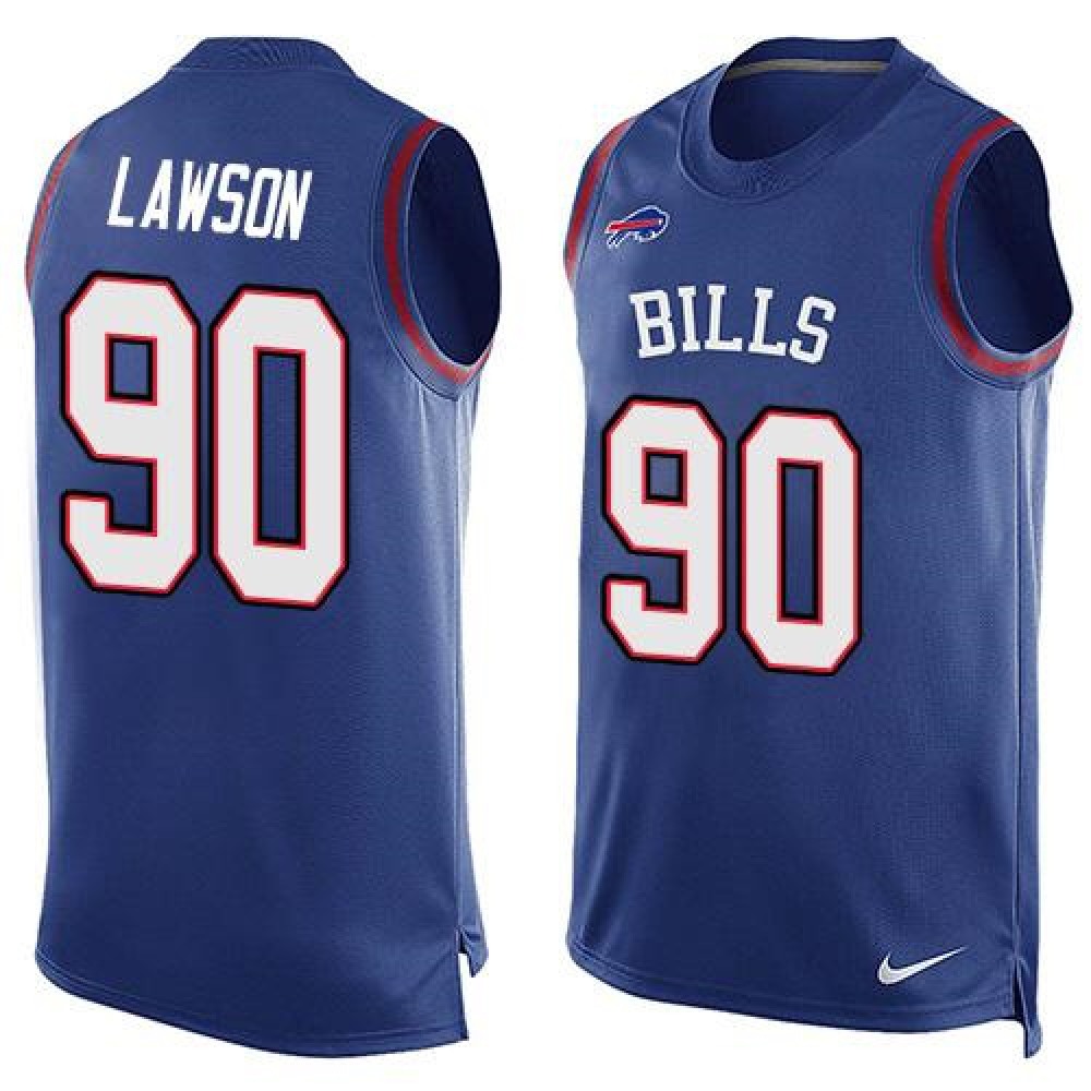 Bills #90 Shaq Lawson Royal Blue Team Color Men's Stitched NFL Limited Tank Top Jersey