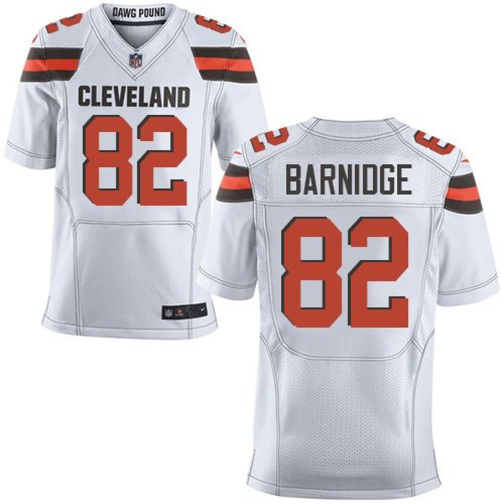 Browns #82 Gary Barnidge White Men's Stitched NFL New Elite Jersey