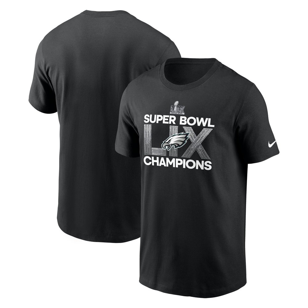 Men's Philadelphia EaglesBlack Super Bowl LIX Champions Supplemental T-Shirt