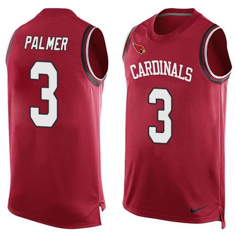Cardinals #3 Carson Palmer Red Team Color Men's Stitched NFL Limited Tank Top Jersey