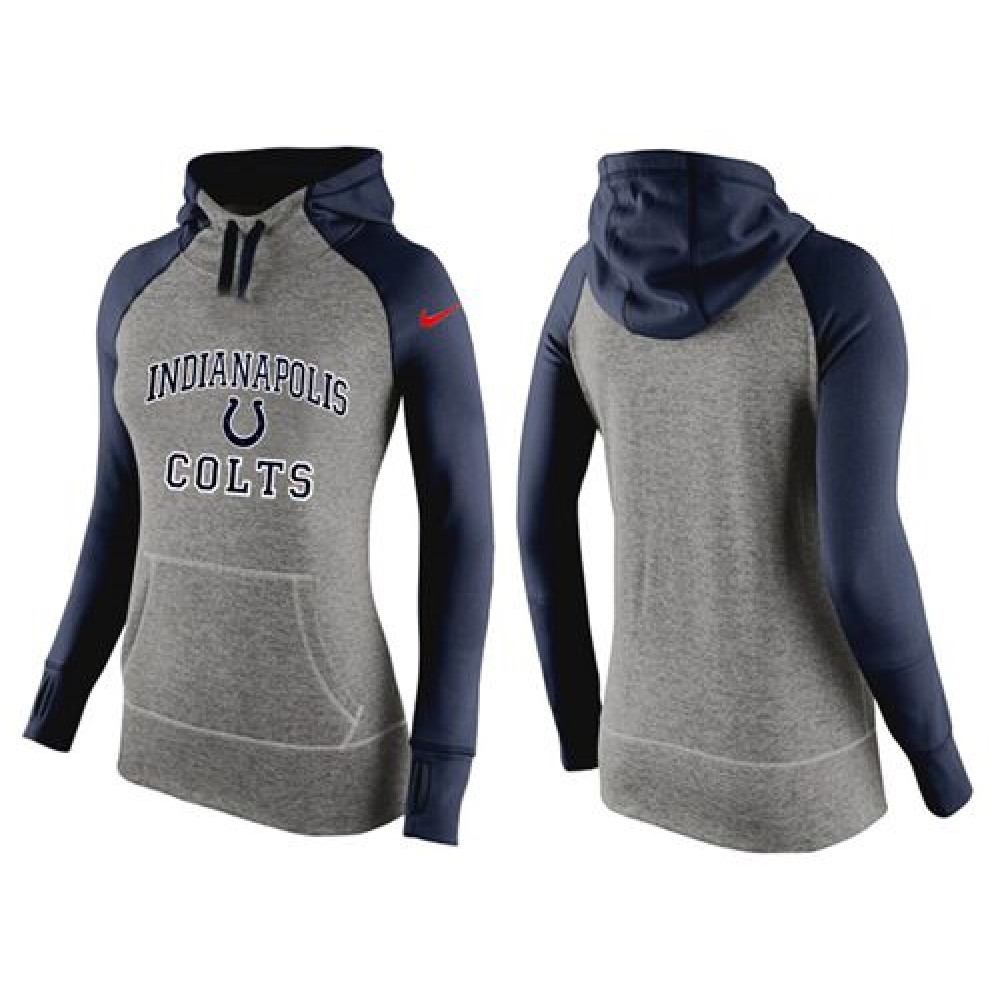 Women'sIndianapolis Colts Performance Hoodie Grey & Dark Blue