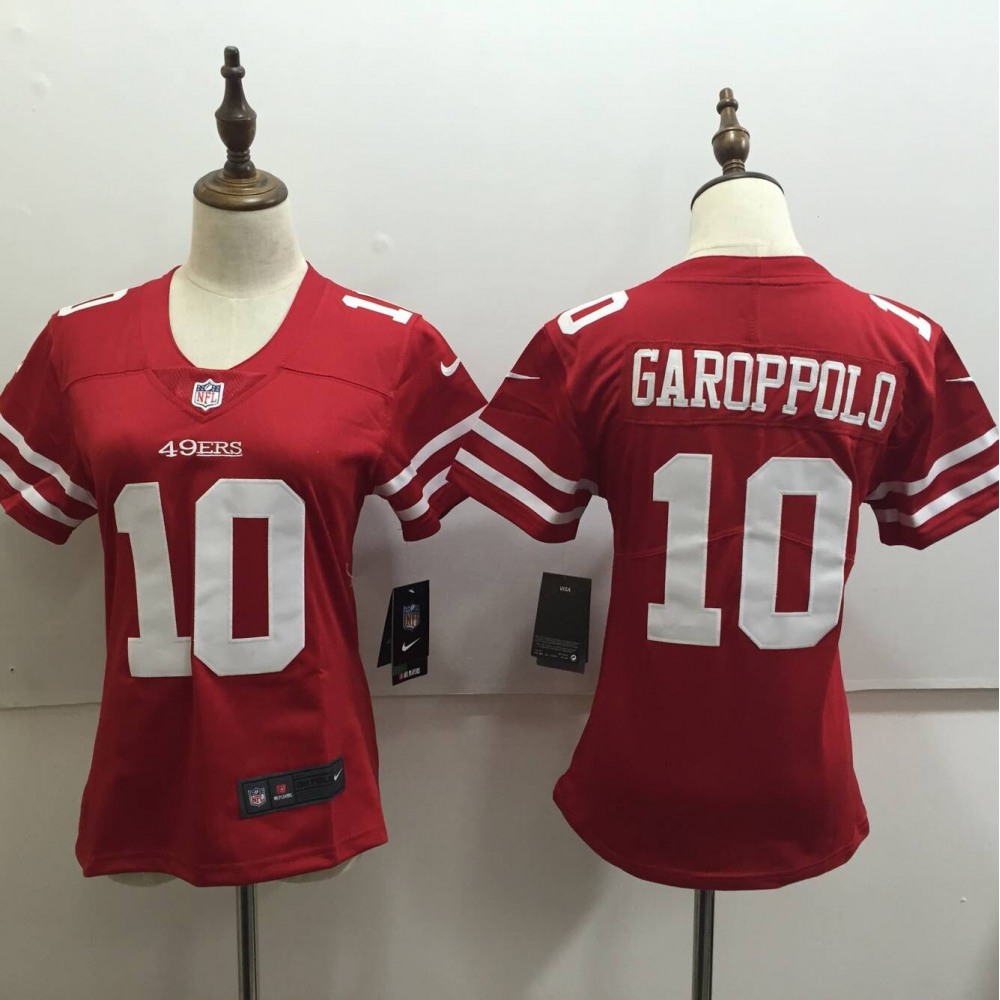 Women'sSan Francisco 49ers #10 Jimmy Garoppolo Red Untouchable Limited Stitched NFL Jersey