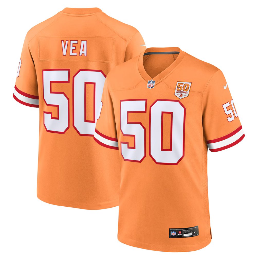Youth Tampa Bay Buccaneers #50 Vita Vea Nike Creamsicle 50th Season Game Jersey