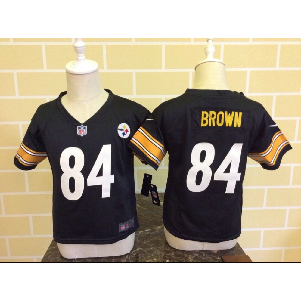 ToddlerPittsburgh Steelers #84 Antonio Brown Black Stitched NFL Jersey
