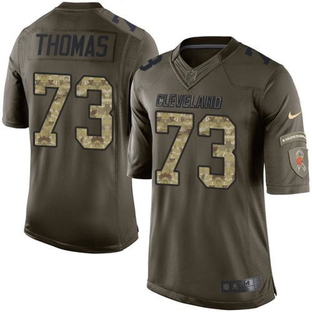 Browns #73 Joe Thomas Green Youth Stitched NFL Limited Salute to Service Jersey