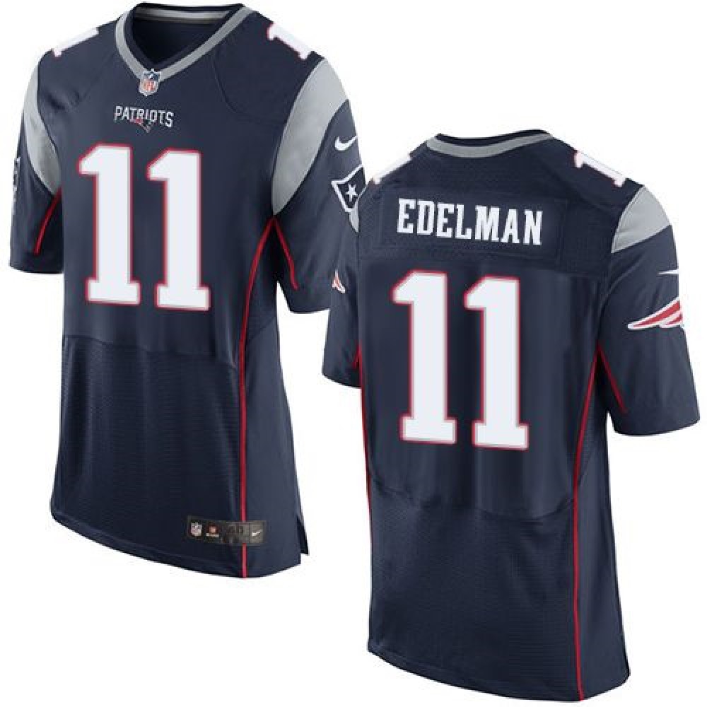 Patriots #11 Julian Edelman Navy Blue Team Color Men's Stitched NFL New Elite Jersey