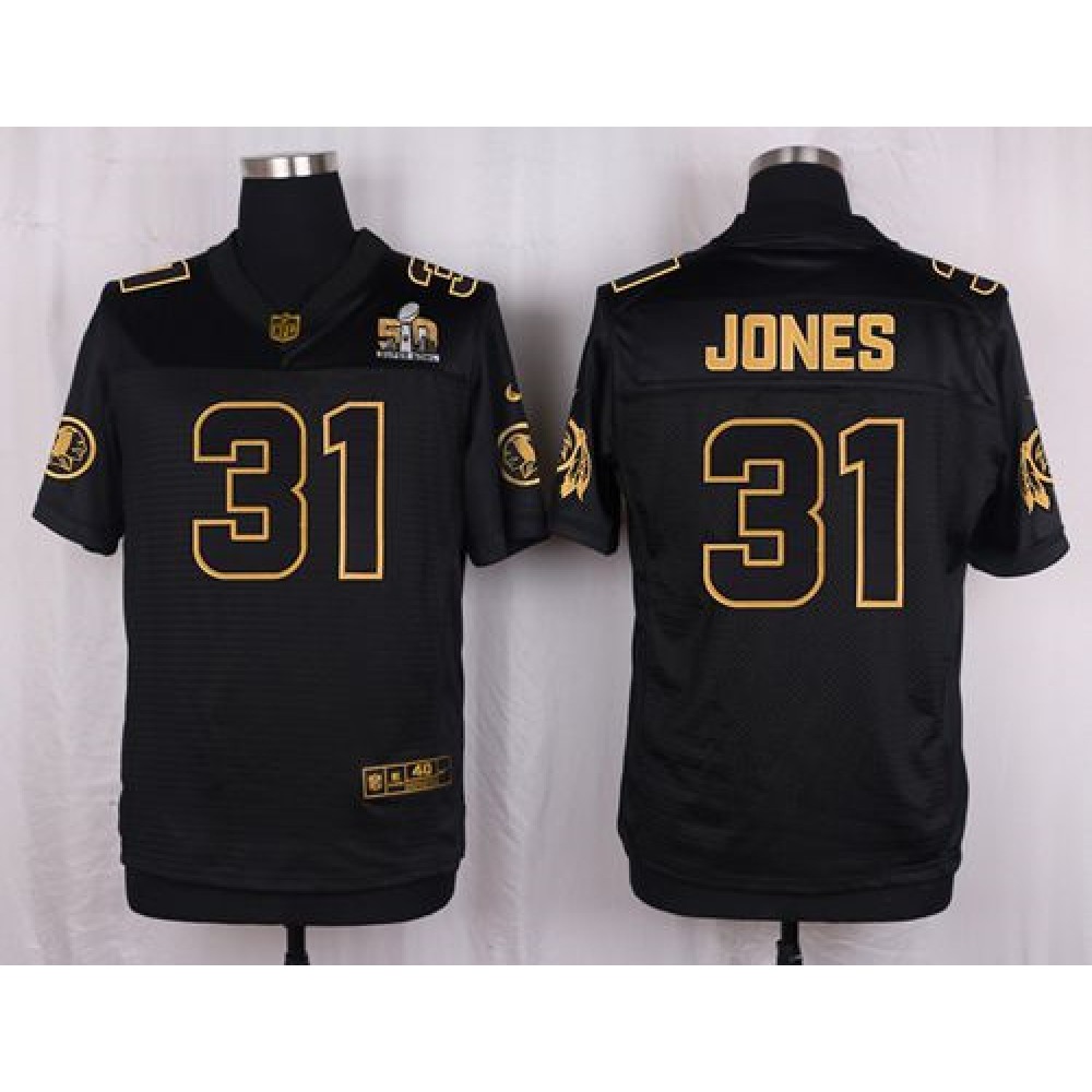 Redskins #31 Matt Jones Black Men's Stitched NFL Elite Pro Line Gold Collection Jersey