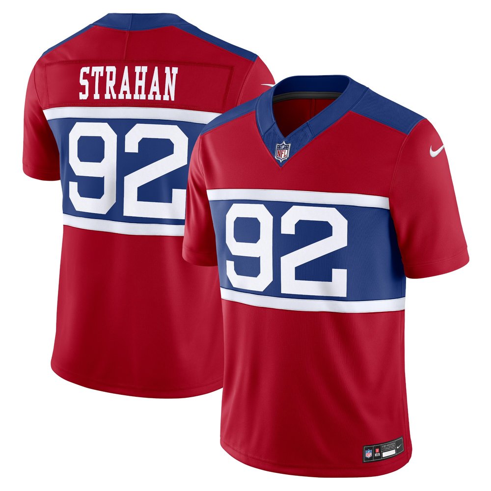 Men's New York Giants Michael StrahanCentury Red Alternate Vapor F.U.S.E. Retired Player Limited Jersey