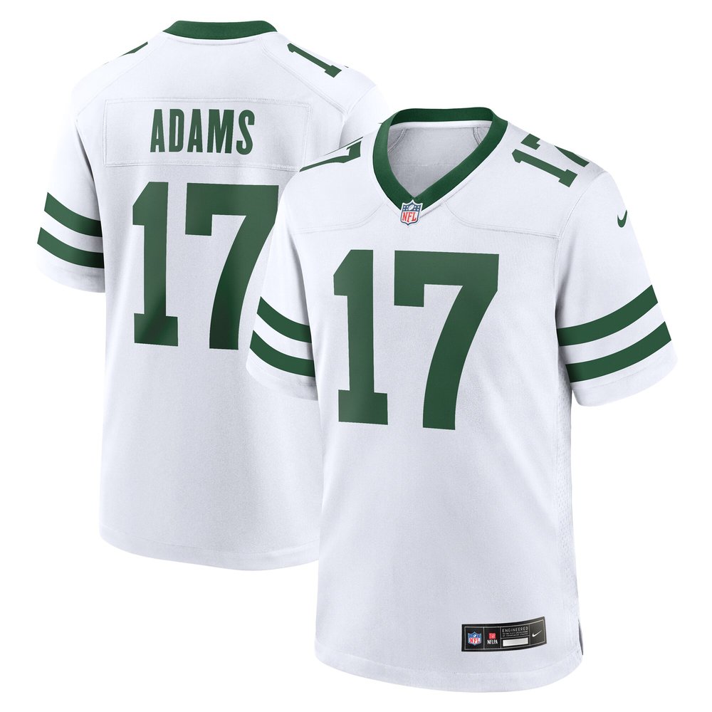 Men's New York Jets #17 Davante AdamsLegacy White Game Jersey