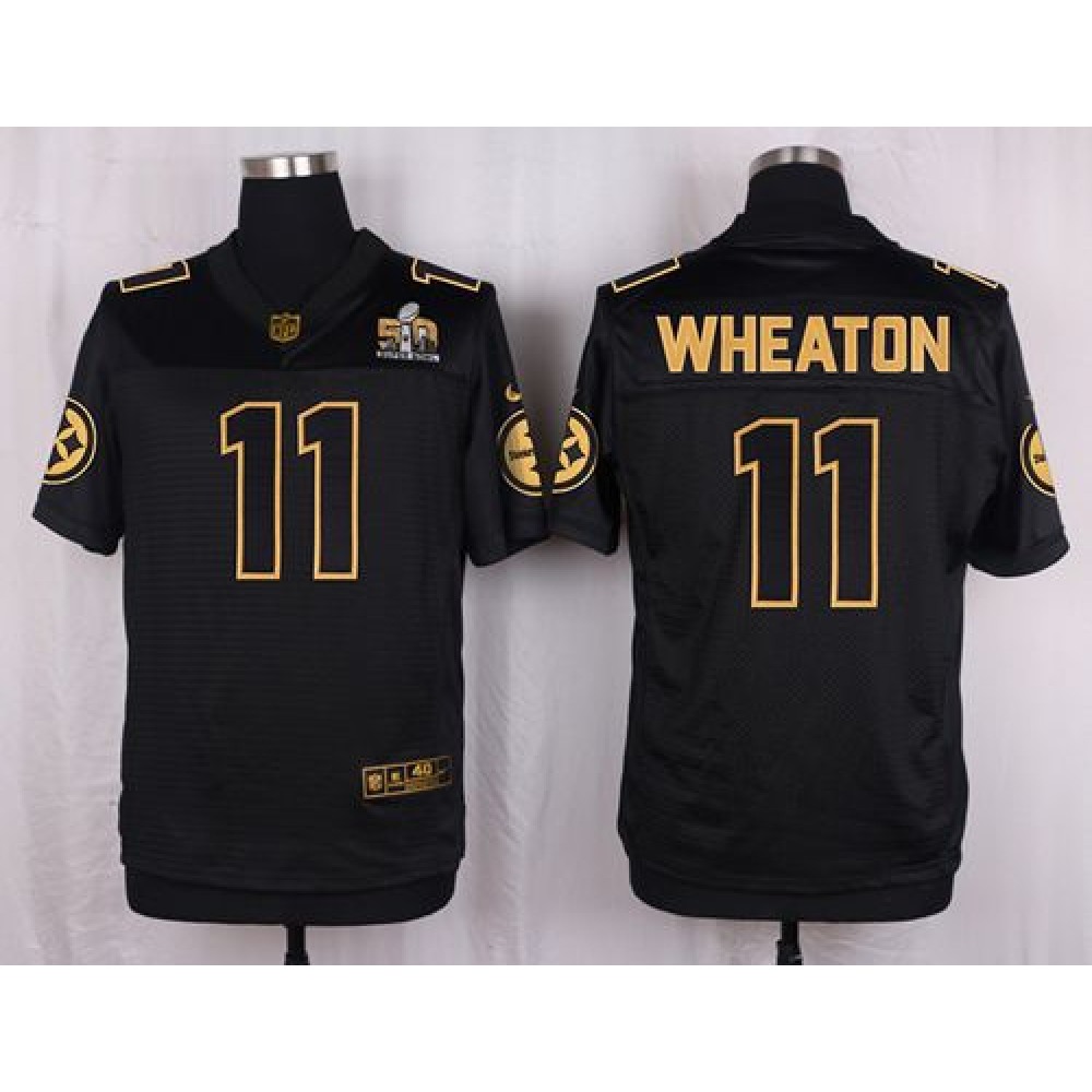 Steelers #11 Markus Wheaton Black Men's Stitched NFL Elite Pro Line Gold Collection Jersey