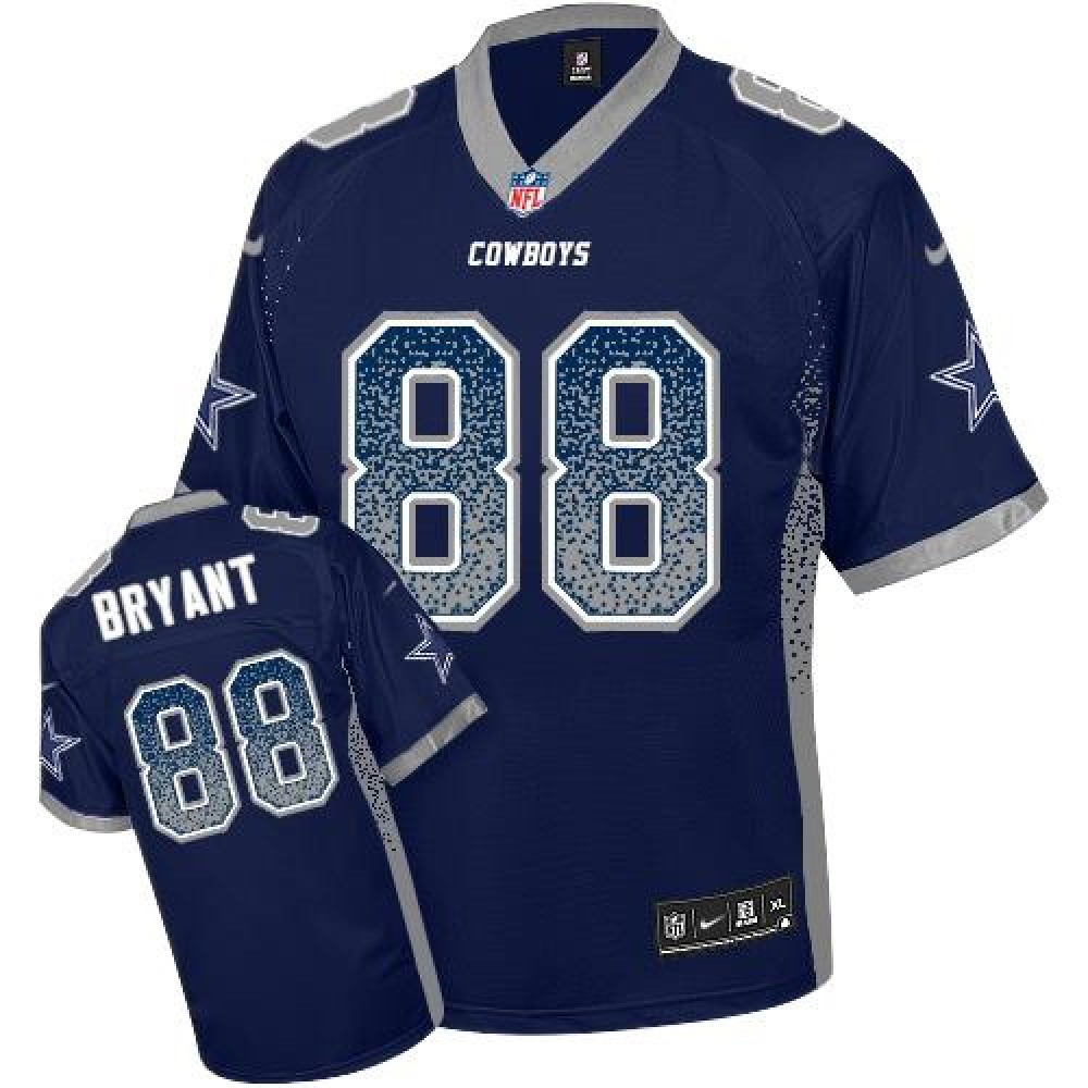 Cowboys #88 Dez Bryant Navy Blue Team Color Youth Stitched NFL Elite Drift Fashion Jersey