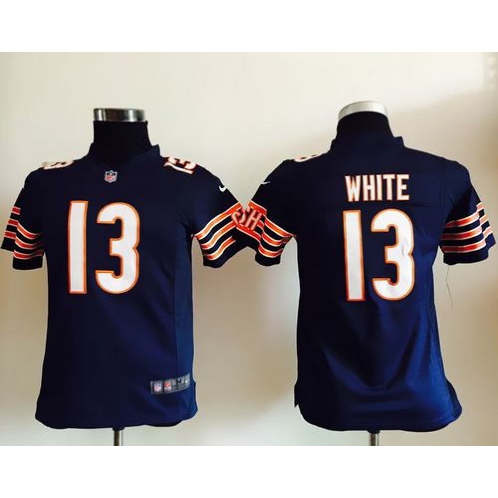 Bears #13 Kevin White Navy Blue Team Color Youth Stitched NFL Elite Jersey