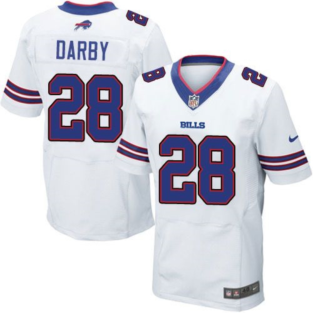 Bills #28 Ronald Darby White Men's Stitched NFL New Elite Jersey
