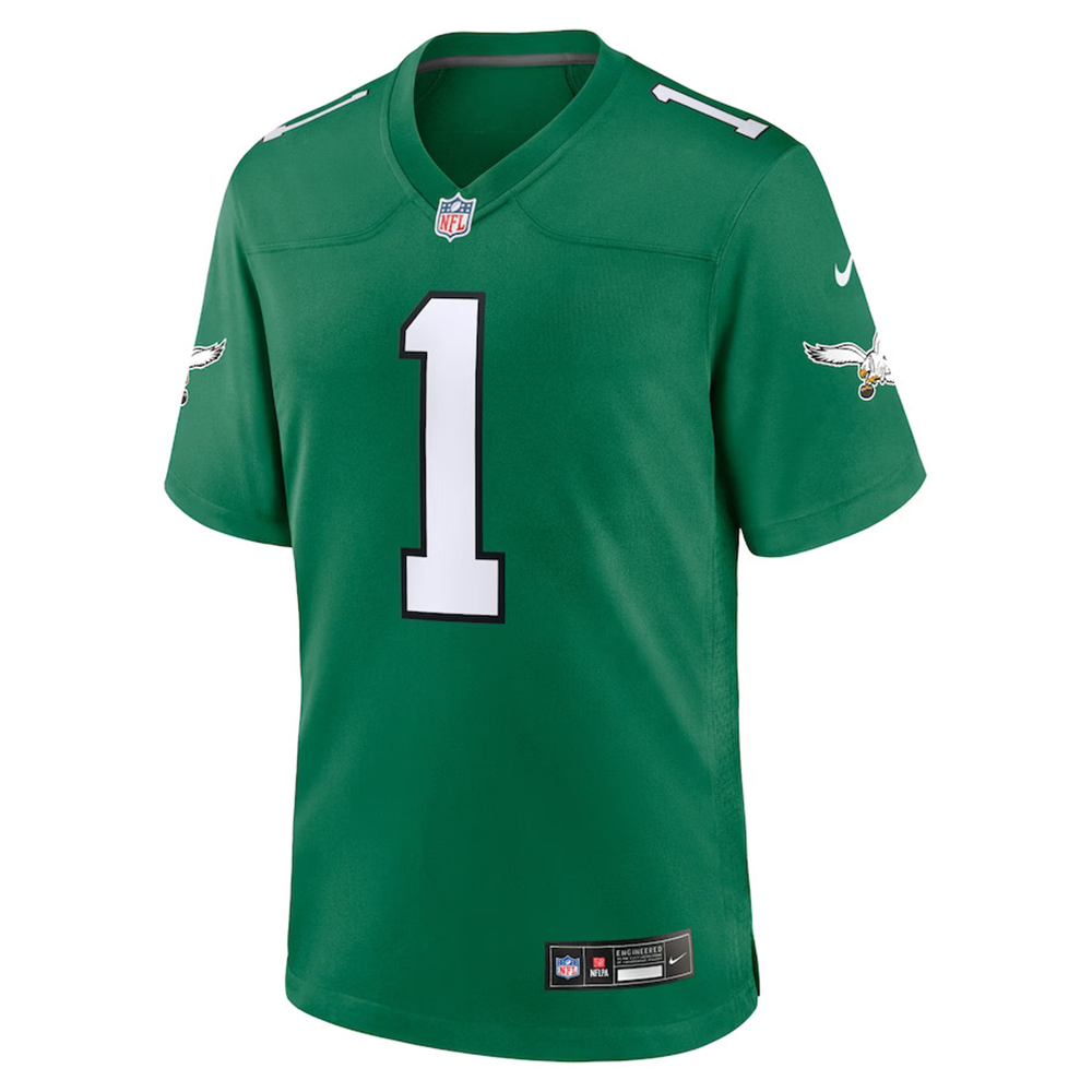 🔥Combo Sale - Philadelphia Eagles Jalen Hurts Nike Kelly Green Alternate Game Jersey & Air Force 1 Low Team Sneakers