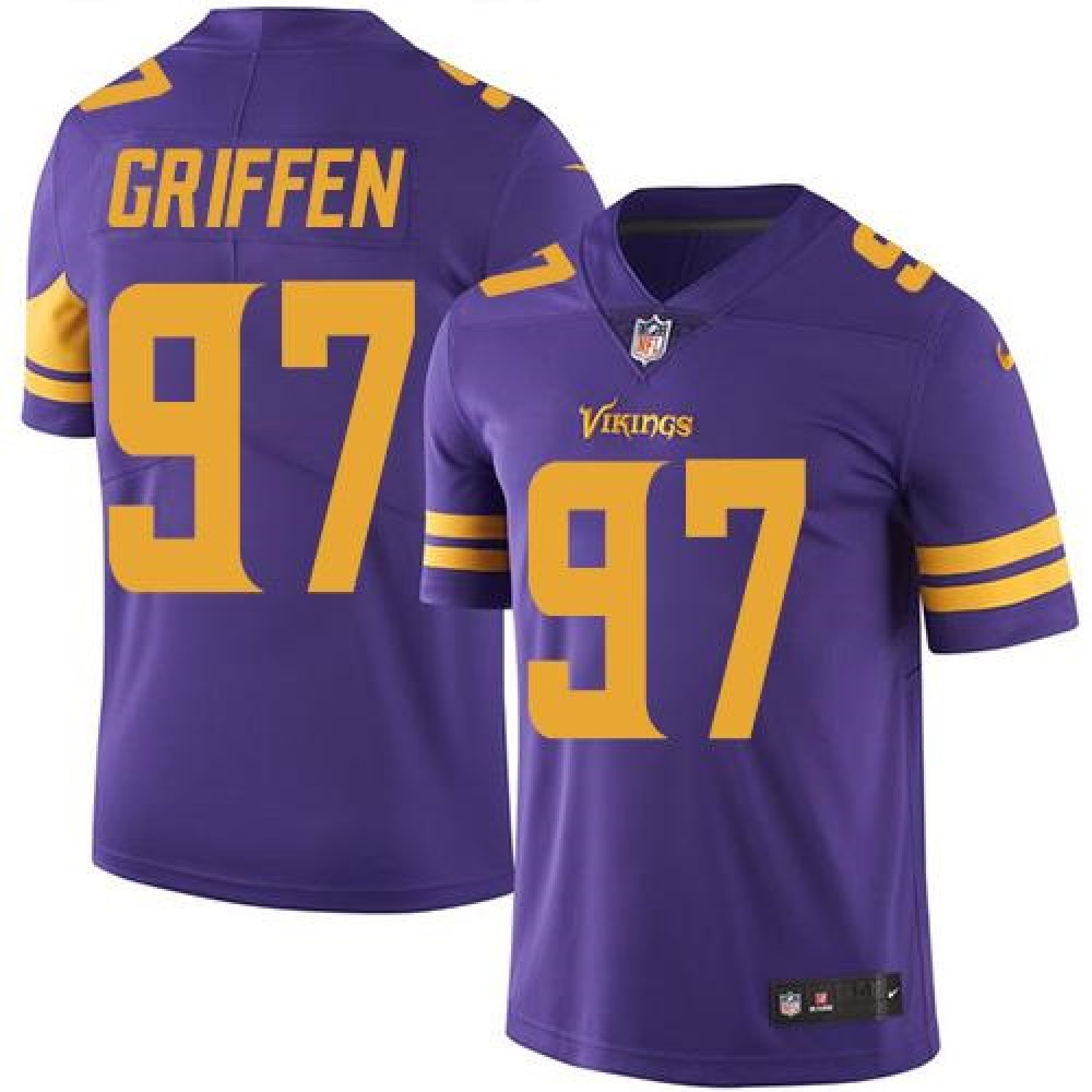 Vikings #97 Everson Griffen Purple Youth Stitched NFL Limited Rush Jersey