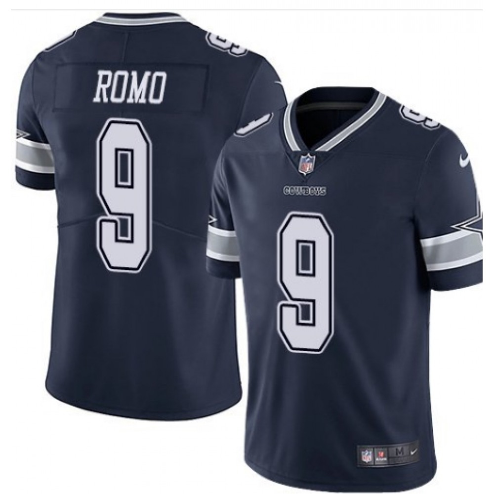 Men's Dallas Cowboys #9 Tony Romo Navy Vapor Untouchable Limited Stitched NFL Jersey
