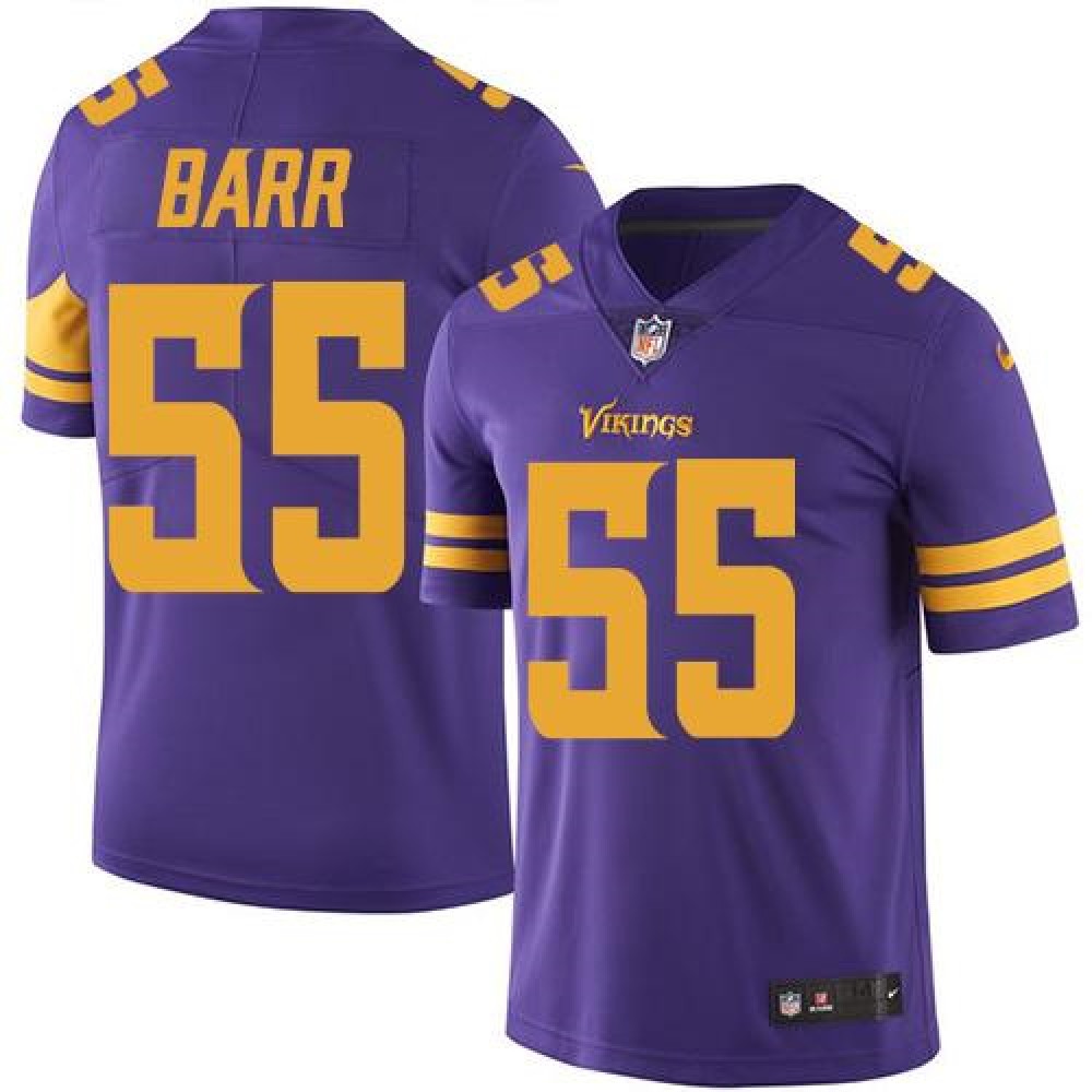 Vikings #55 Anthony Barr Purple Men's Stitched NFL Limited Rush Jersey