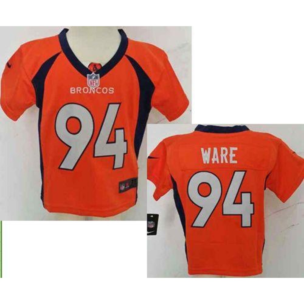 ToddlerBroncos #94 DeMarcus Ware Orange Team Color Stitched NFL Elite Jersey
