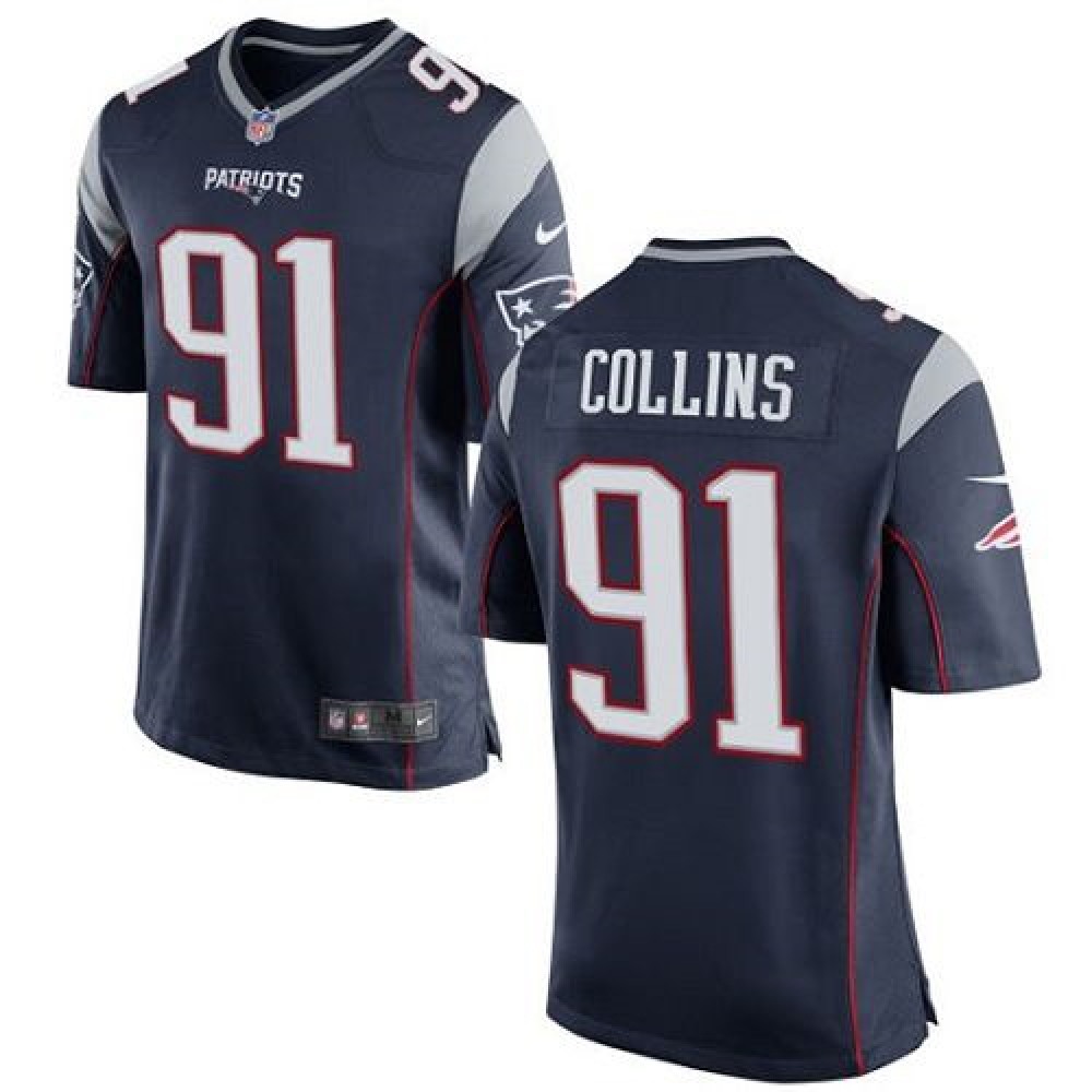 Patriots #91 Jamie Collins Navy Blue Team Color Youth Stitched NFL New Elite Jersey