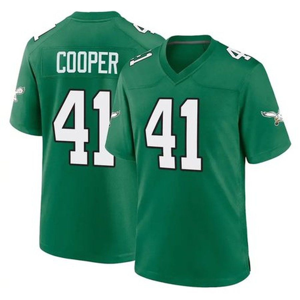 Men's Philadelphia Eagles #41 Darius Cooper Kelly Green F.U.S.E Vapor Untouchable Limited Stitched Football Jersey