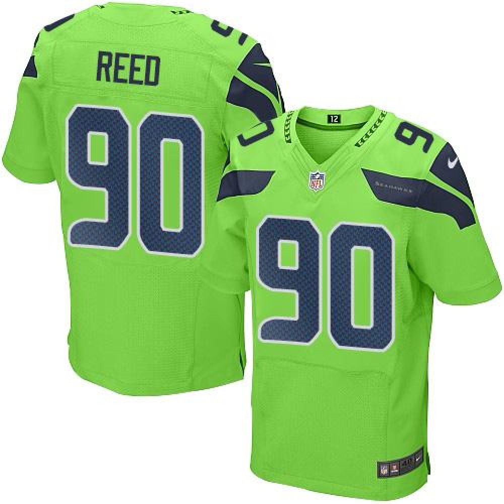 Seahawks #90 Jarran Reed Green Men's Stitched NFL Elite Rush Jersey
