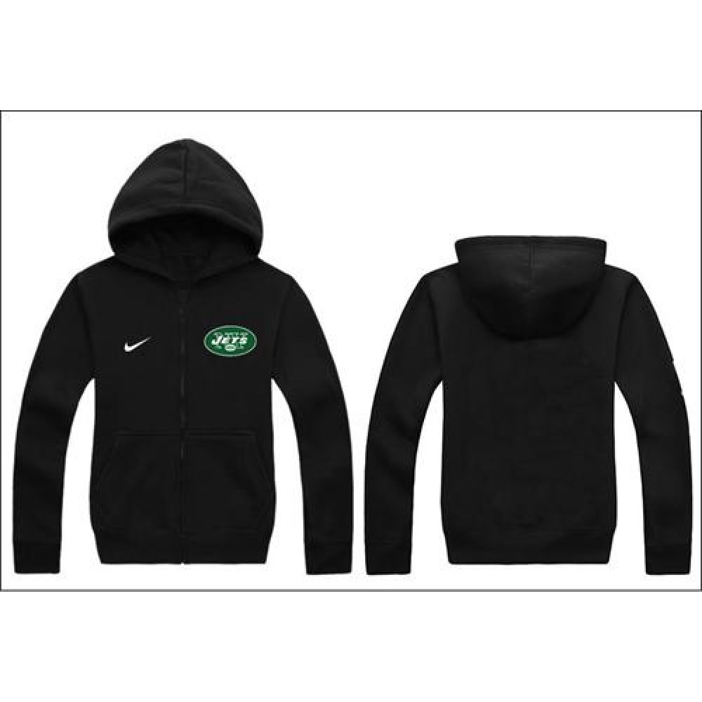 New York Jets Authentic Logo Hoodie Black