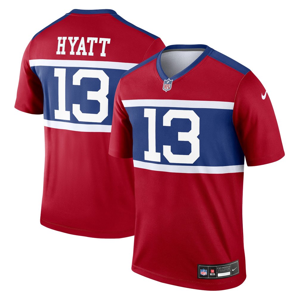 Men's New York Giants Jalin HyattCentury Red Alternate Legend Player Jersey
