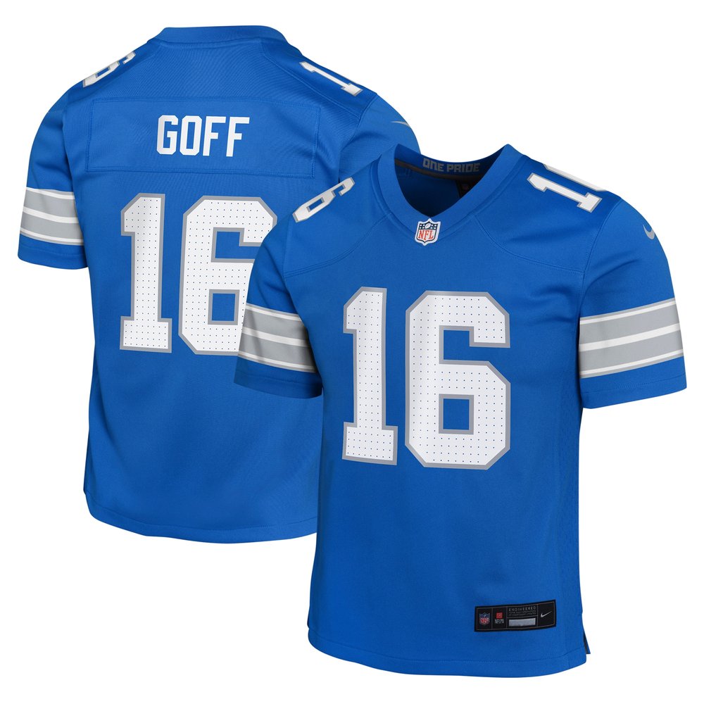 Youth Detroit Lions #16 Jared GoffBlue Team Player Game Jersey