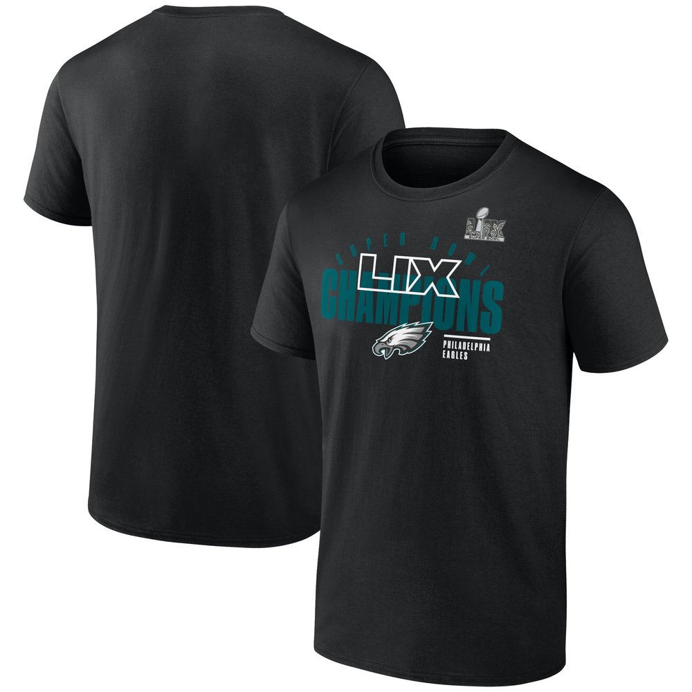 Men's Philadelphia EaglesBlack Super Bowl LIX Champions Legacy Iconic Victory T-Shirt