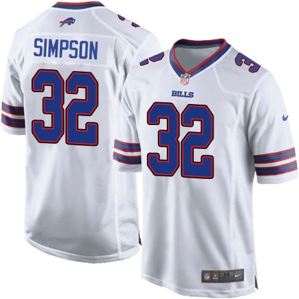 Bills #32 O. J. Simpson White Youth Stitched NFL New Elite Jersey
