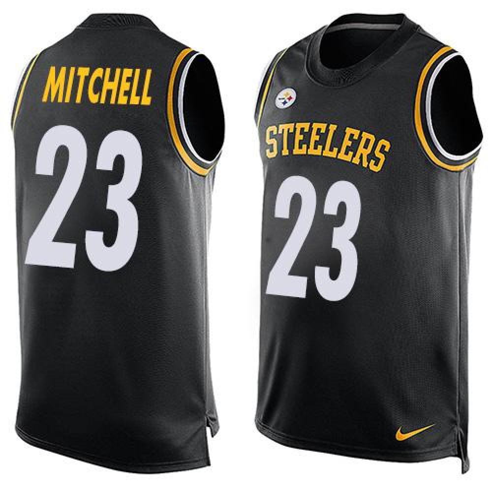 Steelers #23 Mike Mitchell Black Team Color Men's Stitched NFL Limited Tank Top Jersey
