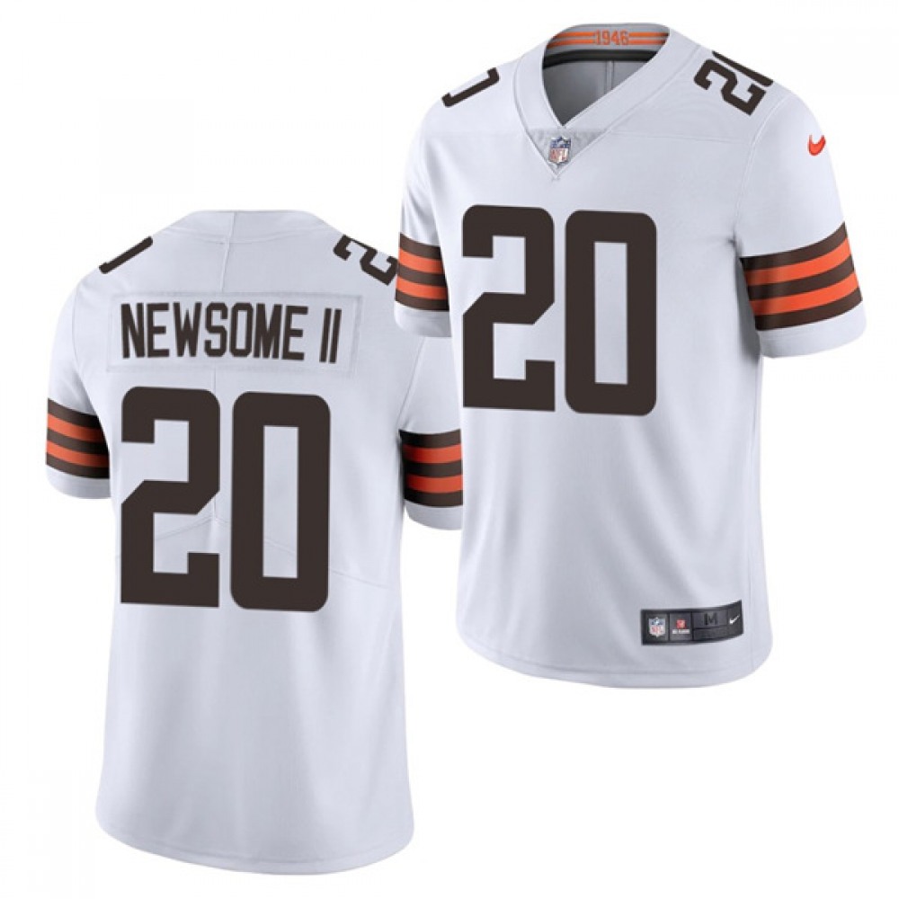 Men's Cleveland Browns #20 Greg Newsome II 2021 White Vapor Untouchable Limited Stitched NFL Jersey