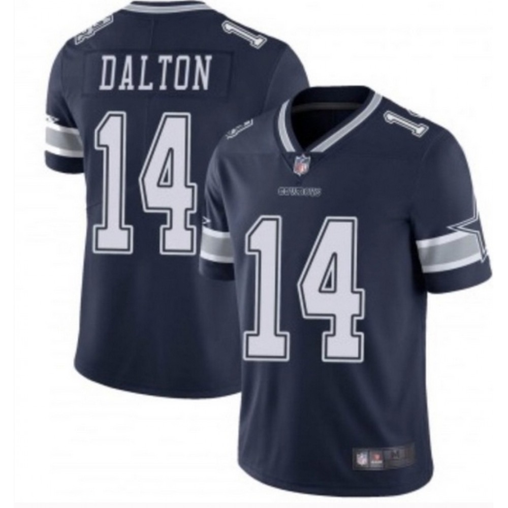 Men's Dallas Cowboys #14 Andy Dalton Navy Vapor Untouchable Limited Stitched Jersey