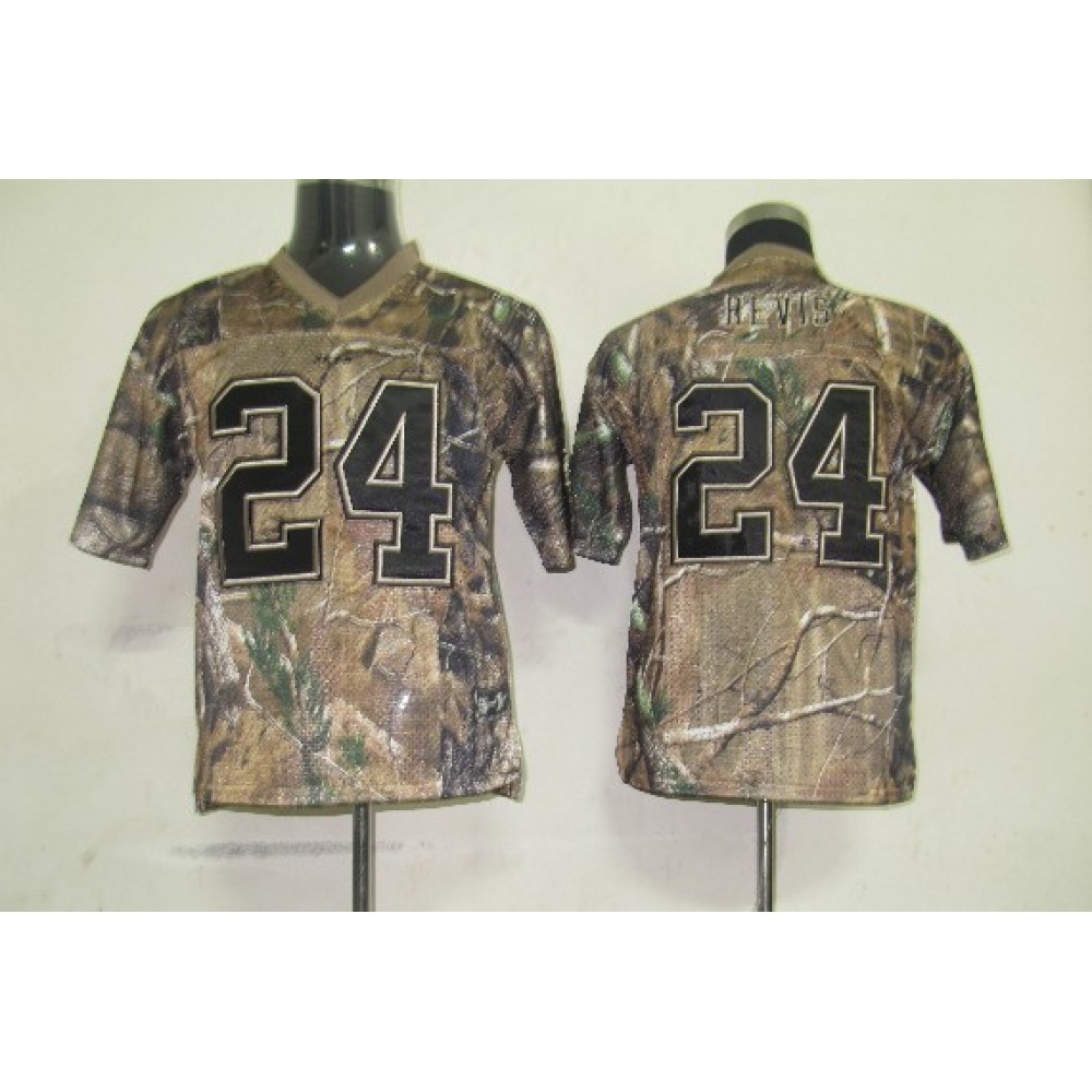 Jets #24 Darrelle Revis Camouflage Stitched Realtree Collection Youth NFL Jersey