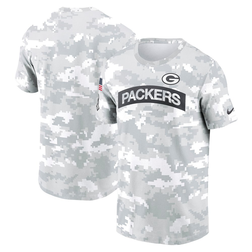 Men's Green Bay PackersArctic Camo 2024 Salute To Service Performance T-Shirt