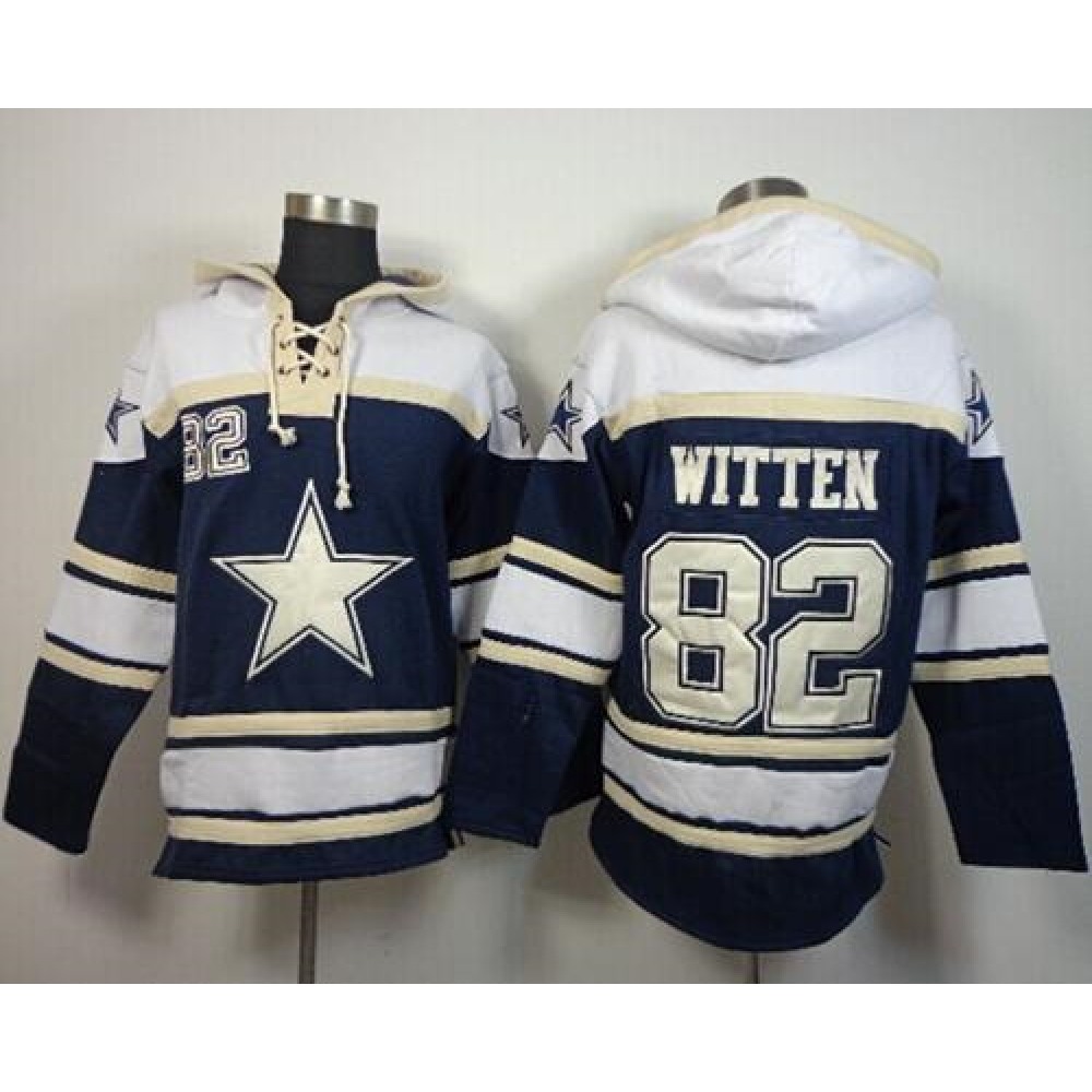 Cowboys #82 Jason Witten Blue Sawyer Hoodie Sweatshirt NFL Hoodie