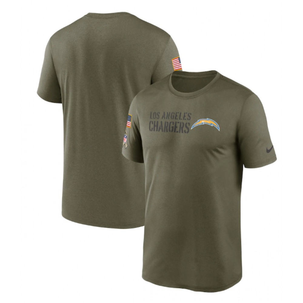 Men's Los Angeles Chargers 2022 Olive Salute to Service Legend Team T-Shirt
