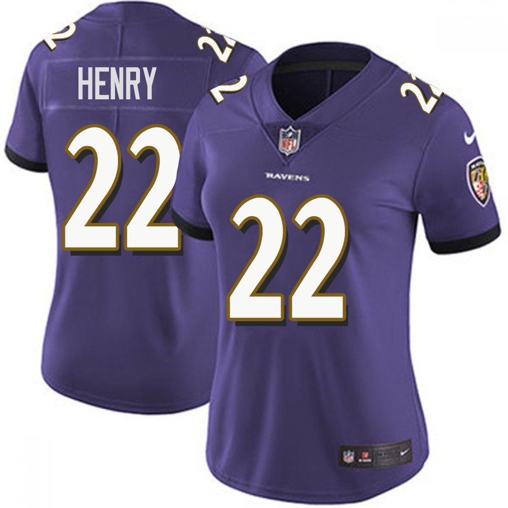 Women's Baltimore Ravens #22 Derrick HenryPurple Vapor Untouchable Limited NFL Jersey