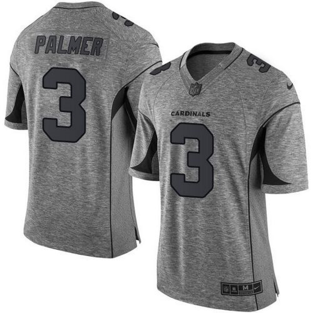Cardinals #3 Carson Palmer Gray Men's Stitched NFL Limited Gridiron Gray Jersey