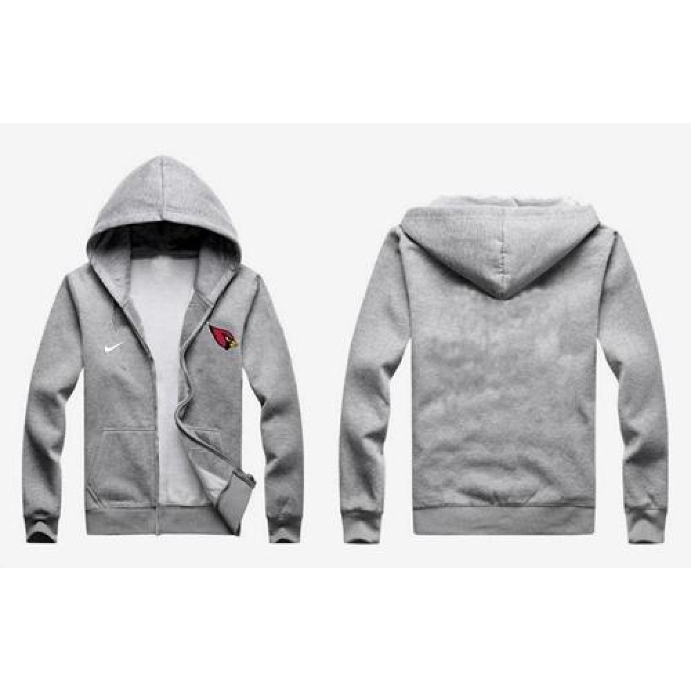 Arizona Cardinals Authentic Logo Hoodie Grey