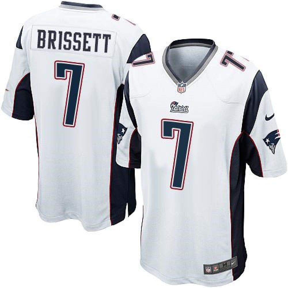 Patriots #7 Jacoby Brissett White Youth Stitched NFL New Elite Jersey