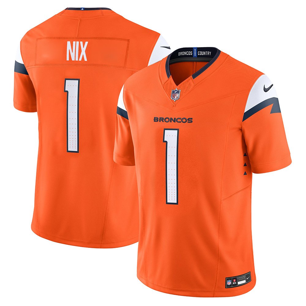 Men's Denver Broncos Bo NixOrange 2024 NFL Draft First Round Pick Player F.U.S.E. Vapor Untouchable Limited Stitched Football Jersey