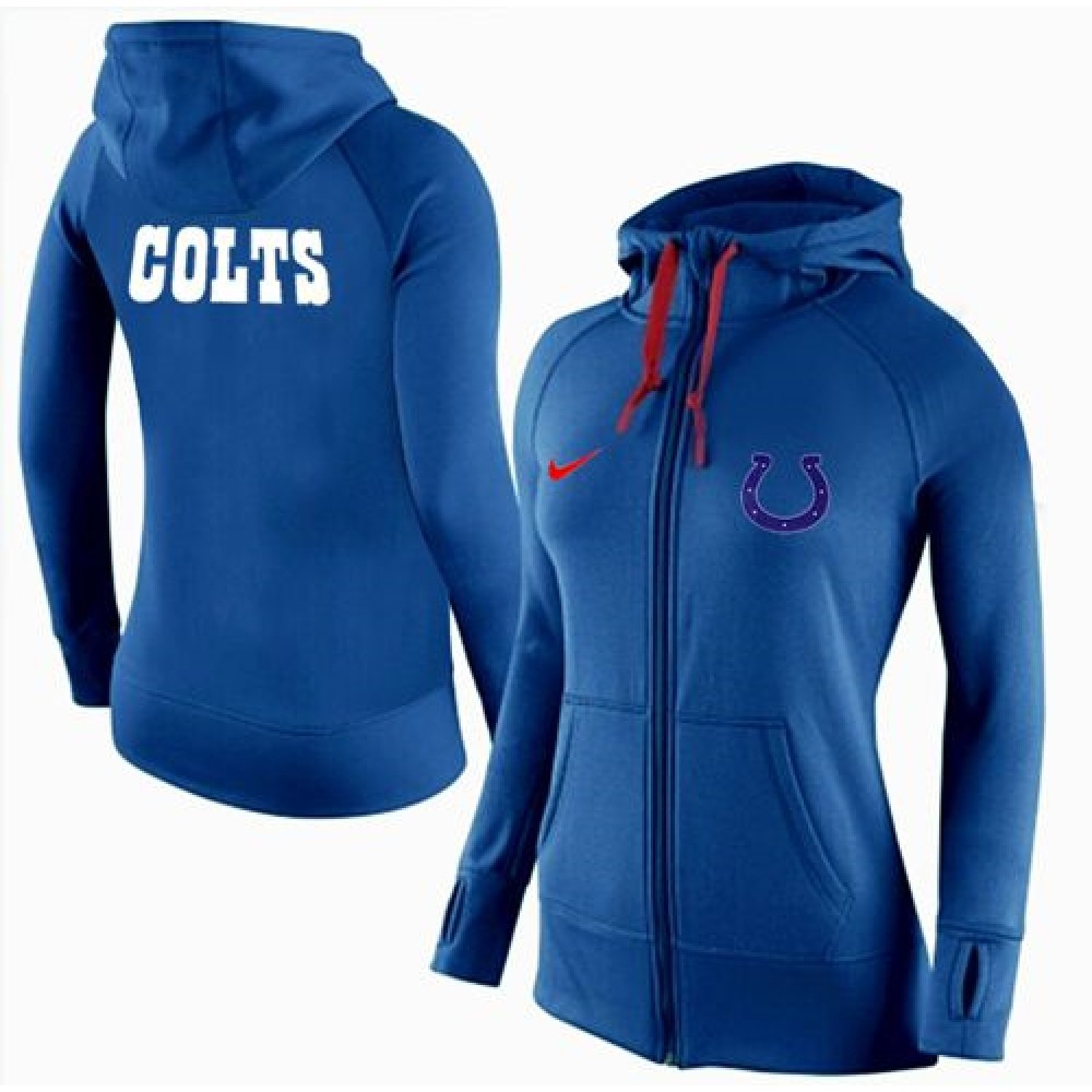 Women'sIndianapolis Colts Full-Zip Performance Hoodie Blue
