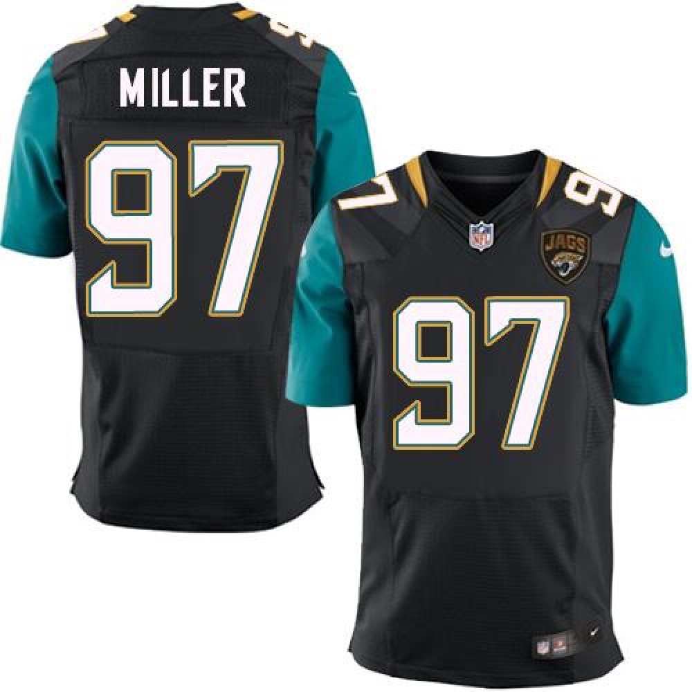 Jaguars #97 Roy Miller Black Alternate Men's Stitched NFL Elite Jersey