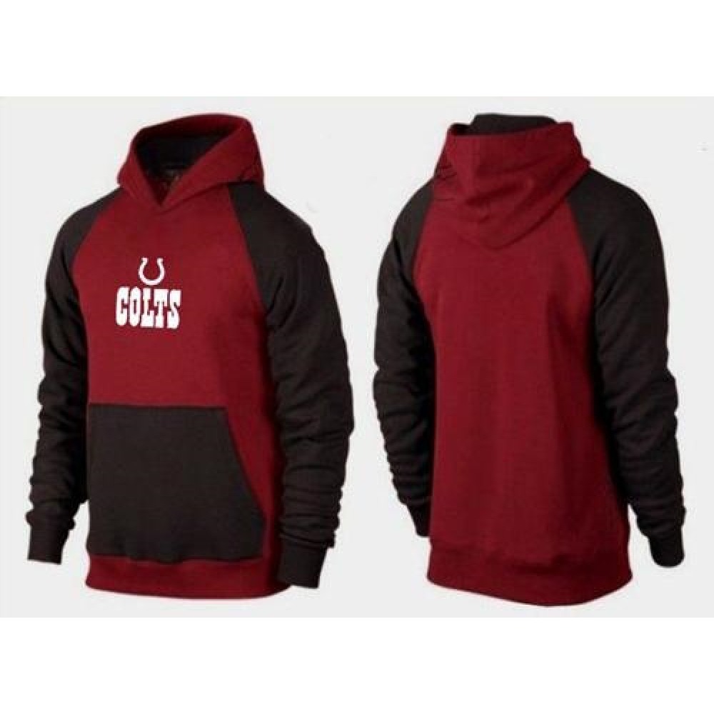 Indianapolis Colts Authentic Logo Pullover Hoodie Burgundy Red & Black