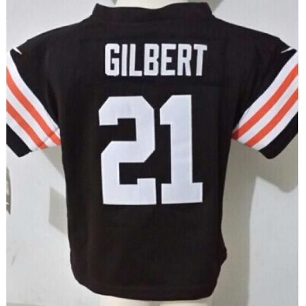 ToddlerBrowns #21 Justin Gilbert Brown Team Color Stitched NFL Elite Jersey